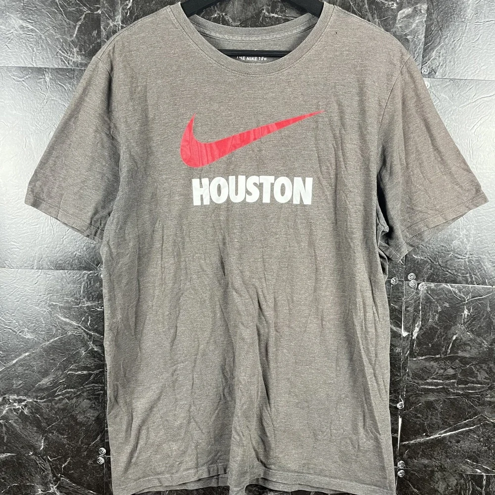 Nike Men's Grey Houston Retro Tech Shirt Fits Medium